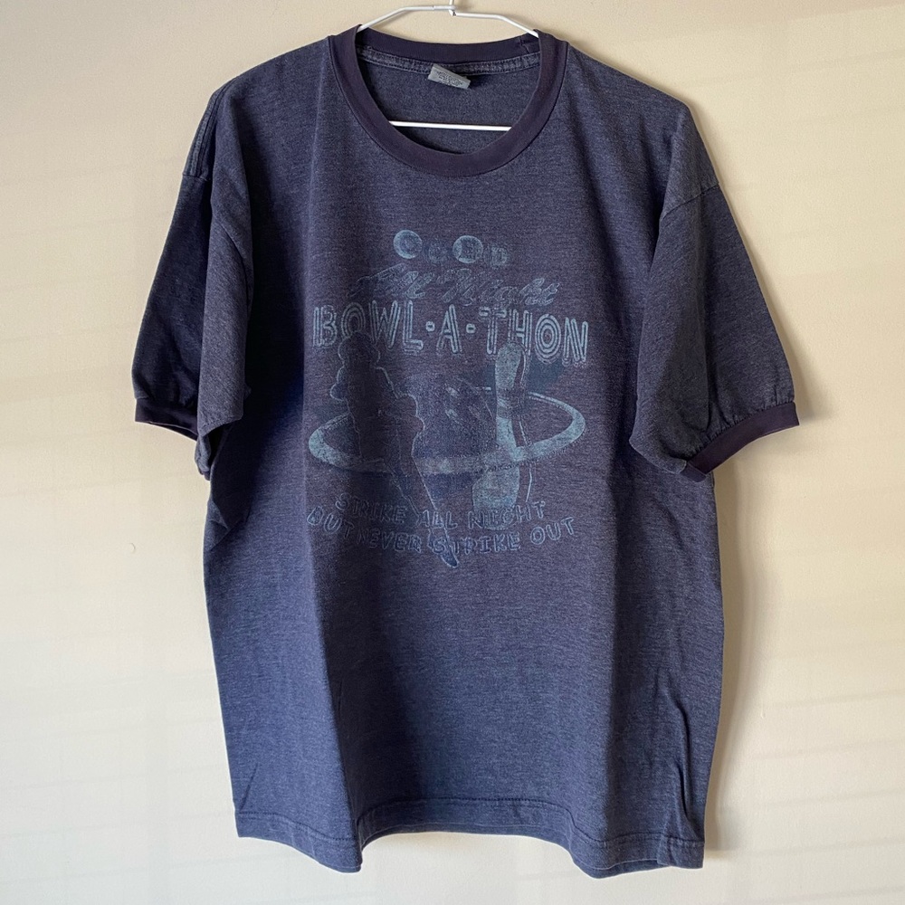 AA Men's Blue Cotton Polyester Graphic Tees - L - Pre-owned